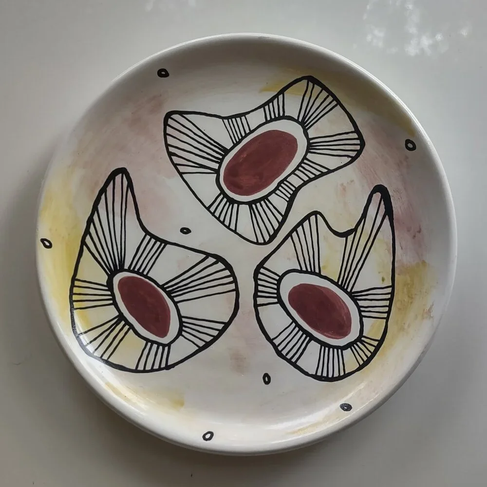 Hand painted authentic decorative plate by Cori Jacobs